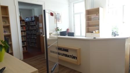 Oddelenie odbornej literatúry OTVORENÉ
